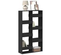 ULUYYUC Libreria Nera Classica in Legno Multistrato con 8 Ripiani Spaziosi, Scaffale Salvaspazio Versatile 100x33x175 cm per Soggiorno, Camera e Ufficio