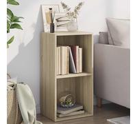 ULUYYUC Libreria Piccola in Legno Multistrato Rovere Sonoma 40x30x76,5cm Scaffale Salvaspazio con 2 Ripiani per Libri, Mobile per Soggiorno, Ingresso o Interni Design Classico