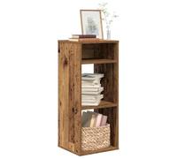 ULUYYUC Libreria Piccola in Truciolato Legno Antico 34x31x80 cm Scaffale Salvaspazio Multifunzione per Libri Oggetti Decorativi per Casa Ufficio Bagno