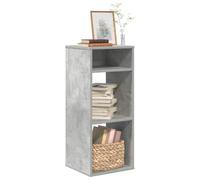 ULUYYUC Libreria Scaffale Grigio Cemento in Legno Multistrato 34x31x80 cm Libreria Piccola Salvaspazio per Soggiorno Ufficio Ingresso
