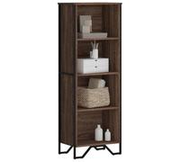 ULUYYUC Libreria Scaffale Salvaspazio Piccola in Truciolato Rovere Marrone 50x31x137,5 cm Design Moderno Robusto per Soggiorno Ufficio Ingresso