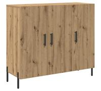 ULUYYUC Madia Cucina Mobiletto Cucina Salvaspazio Mobiletto Bagno Entrata Mobile Ingresso Moderno - Credenza Artisan in Rovere 90x34x80 cm Legno Ingenerizzato per Soggiorno Corridoio Bagno