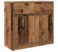 ULUYYUC Madia Cucina Mobiletto Cucina Salvaspazio Mobiletto Bagno Entrata Mobile Ingresso Moderno - Credenza con Cassetto Legno Antico 80x34x76 cm in Truciolato per Corridoio Cucina Lavanderia
