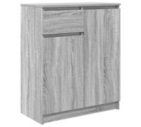 ULUYYUC Madia Cucina Mobiletto Cucina Salvaspazio Mobiletto da Esterno Credenza Moderna - Credenza con Cassetto Grigio Sonoma 71x35x84 cm in Truciolato per Bagno Lavanderia Soggiorno Corridoio