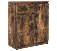 ULUYYUC Madia Cucina Mobiletto Cucina Salvaspazio Mobiletto da Esterno Credenza Moderna - Credenza con Cassetto Rovere Fumo 71x35x84 cm in Truciolato per Bagno Lavanderia Soggiorno Corridoio