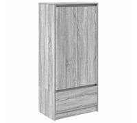 ULUYYUC Madia Moderna Vetrina Soggiorno Entrata Mobile Ingresso Moderno Armadietto Salvaspazio - Armadio con Cassetto Grigio Sonoma 55,5x34x119,5 cm Truciolato per Salotto Cucina Camera Da Letto