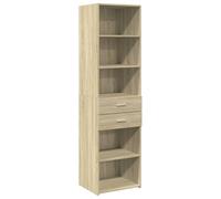 ULUYYUC Madia Moderna Vetrina Soggiorno Entrata Mobile Ingresso Moderno Armadietto Salvaspazio - Credenza Rovere Sonoma 50x42,5x185 cm in Legno Multistrato per Corridoio Ingresso Bagno Salotto