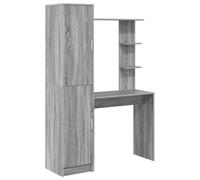 ULUYYUC Madia Moderna Vetrina Soggiorno Entrata Mobile Ingresso Moderno Armadietto Salvaspazio - Scrivania con stoccaggio Grigio Sonoma Legno ingegnerizzato per Salotto Lavanderia Ingresso