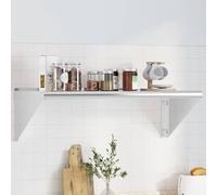 ULUYYUC Mensola a Muro in Acciaio Inossidabile Argento 100x45x31 cm Ripiano Sospeso Salvaspazio con Bordo Rialzato per Soggiorno Camera Bagno Cucina