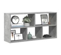 ULUYYUC Mensola a Muro in Legno Multistrato Grigio Cemento 100x25x50 cm Scaffale Parete Portaoggetti Salvaspazio per Interni