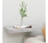ULUYYUC Mensola a Parete Grigio Cemento Scaffale da Muro 40x23x3,8 cm con Sistema di Montaggio Invisibile per Libri, Oggetti da Collezione e Decorazioni in Casa