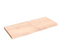 ULUYYUC Mensola da Parete in Legno Massello di Rovere Non Trattato 140x60 cm Pieghevole con Bordi Vivi Spessore 2-6 cm per Bagno Cucina Soggiorno