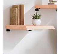 ULUYYUC Mensola da Parete in Legno Massello di Rovere Non Trattato 40x50 cm con Bordi Vivi, Scaffale Rustico Salvaspazio per Bagno Cucina Soggiorno Portaoggetti Decorazioni