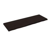 ULUYYUC Mensola da Parete in Legno Massello Rovere Marrone Scuro Pieghevole 180x60x(2-6) cm con Bordi Vivi, Scaffale Salvaspazio Multiuso per Bagno Cucina Soggiorno Libreria