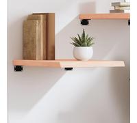 ULUYYUC Mensola da Parete in Legno Massello Rovere Non Trattato 40x50x(2-4) cm con Bordi Vivi Handmade Design Rustico Multifunzionale per Cucina Bagno Soggiorno come Scaffale o Libreria
