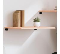 ULUYYUC Mensola da Parete in Legno Massello Rovere Non Trattato 60x50x2 cm con Bordi Vivi per Bagno Cucina Soggiorno Libreria Salvaspazio Design Naturale Unico