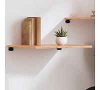 ULUYYUC Mensola da Parete in Legno Massello Rovere Verniciato Marrone Chiaro 60x60x2 cm con Bordi Vivi Scaffale Salvaspazio per Bagno Cucina Soggiorno