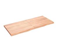 ULUYYUC Mensola da Parete in Rovere Massello Marrone 140x60 cm Pieghevole con Bordi Vivi Trattata a Vernice per Bagno Cucina Soggiorno Salvaspazio