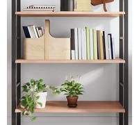 ULUYYUC Mensola da Parete in Rovere Massello Trattato 100x60x2 cm Marrone Chiaro per Bagno Cucina Soggiorno con Bordi Vivi e Grande Capacità di Carico