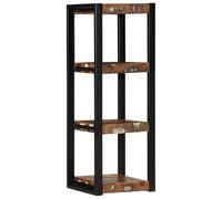 ULUYYUC Mensola da Parete Multicolore in Legno Recupero 35x35x100 cm, Scaffale da Muro Salvaspazio per Decorazione e Conservazione Libri CD in Soggiorno Cucina Bagno