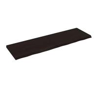 ULUYYUC Mensola da Parete Pieghevole in Rovere Massello Marrone Scuro 200x60x(2-6) cm per Bagno Cucina Soggiorno