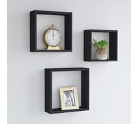 ULUYYUC Mensole a Cubo da Parete 3 Pezzi Bianche MDF Set Scaffali Angolari Moderni per Soggiorno Bagno Camera Organizzazione