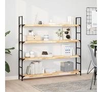 ULUYYUC Mensole da Parete 2 pz Legno Acacia Non Trattato 120x20x4 cm, Design Sospeso per Organizzazione Salvaspazio in Cucina Bagno Soggiorno