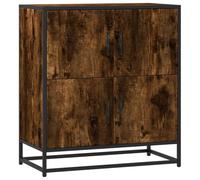 ULUYYUC Mobile Dispensa Cucina Mobiletto Cucina Salvaspazio Mobiletti Cucina Credenze Cucina - Credenza Rovere Fumo 68x35x76 cm in Legno Multistrato per Camera Da Letto Lavanderia Salotto