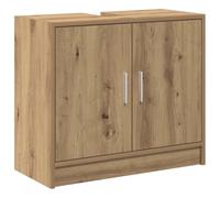 ULUYYUC Mobile sottobagno in legno di rovere Artisan, 63 x 29 x 55 cm