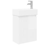 ULUYYUC Mobile sottolavabo con lavabo e rubinetto, montaggio a parete