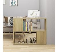 ULUYYUC Mobile TV con Scaffale Aperto in Truciolato Rovere Sonoma 80x24x63 cm, Design Classico Elegante per Soggiorno Salvaspazio e Libreria Moderna