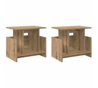 ULUYYUC Mobile TV, set da 2 pezzi, in legno di quercia Artisan, 50 x 35 x 45 cm, design moderno con ampio spazio di archiviazione, robusto e salvaspazio, per soggiorno, corridoio e camera da letto