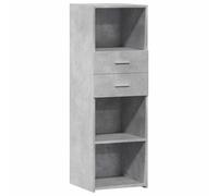 ULUYYUC Mobiletto da Cucina Vetrina Soggiorno Mobile Basso Soggiorno Armadietto Salvaspazio - Credenza Grigio Cemento 40x42,5x124 cm in Legno Multistrato per Lavanderia Soggiorno Bagno Ingresso
