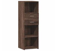 ULUYYUC Mobiletto da Cucina Vetrina Soggiorno Mobile Basso Soggiorno Armadietto Salvaspazio - Credenza Rovere Marrone 40x42,5x124 cm in Legno Multistrato per Lavanderia Soggiorno Bagno Ingresso