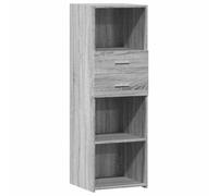 ULUYYUC Mobiletto da Cucina Vetrina Soggiorno Mobile Basso Soggiorno Armadietto Salvaspazio - Credenza Grigio Sonoma 40x42,5x124 cm in Legno Multistrato per Lavanderia Soggiorno Bagno Ingresso