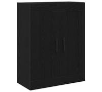 ULUYYUC Mobiletto da Cucina Vetrina Soggiorno Mobile Basso Soggiorno Armadietto Salvaspazio - Mobile da parete Nero Rovere 69,5x34x90 cm Legno ingegnerizzato per Salotto Corridoio Soggiorno