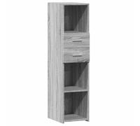 ULUYYUC Mobiletto per Cucina Madia Soggiorno Moderna Mobile Basso Soggiorno Mobiletto da Cucina - Credenza Grigio Sonoma 30x42,5x124 cm in Legno Multistrato per Soggiorno Corridoio Camera Da Letto