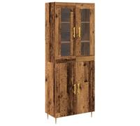 ULUYYUC Mobiletto per Cucina Madia Soggiorno Moderna Mobile Basso Soggiorno Mobiletto da Cucina - Highboard Legno Vecchio 69.5x34x180 cm Legno Ingegnerizzato per Ingresso Soggiorno Corridoio Ufficio