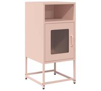 ULUYYUC Mobiletto Soggiorno Credenza Soggiorno Moderno Mobiletti Cucina Mobiletto da Esterno - Comodino Rosa 36x39x78 cm in Acciaio Laminato a Freddo per Ingresso Soggiorno Ufficio Bagno