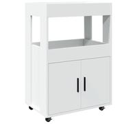 ULUYYUC Mobiletto Soggiorno Madia Soggiorno Moderna Mobiletto da Esterno Mobile Basso Soggiorno - Carrello Bar Bianco 60x39,5x89 cm in Legno Multistrato per Lavanderia Soggiorno Salotto Ufficio
