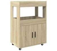 ULUYYUC Mobiletto Soggiorno Madia Soggiorno Moderna Mobiletto da Esterno Mobile Basso Soggiorno - Carrello Bar Rovere Sonoma 60x39,5x89 cm in Legno Multistrato per Lavanderia Soggiorno Salotto
