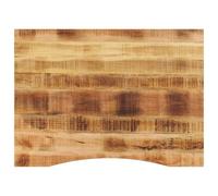 ULUYYUC Piano da scrivania 110 x 80 x 2,5 cm, in legno di mango massiccio, piano robusto con intaglio, finitura naturale, design rustico, per ufficio, soggiorno, sala da pranzo