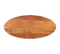 ULUYYUC Piano d'appoggio 100 x 40 cm, ovale, in legno di acacia, design rustico, robusto e durevole, per cucina, sala da pranzo, ufficio, studio