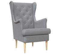 ULUYYUC Poltrona Grigio Chiaro Poltrona Imbottita in Tessuto per Soggiorno | Design moderno con cuscino rimovibile e robuste gambe in legno massello per la camera da letto o il soggiorno.