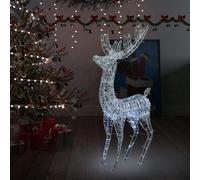 ULUYYUC Renne di Natale XXL in Acrilico 250 LED 2pz 180cm Bianco Freddoalbero di natale luci natale esterno cascata addobbi natalizi da esterno tenda luminosa natale