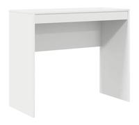 ULUYYUC Scrivania bianca 90 × 40 × 76 cm in legno compatto Mini Home Office