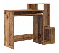 ULUYYUC Scrivania in legno anticato 106 × 41 × 88,5 cm, scrivania per computer con ripiano e cassetto, materiale in legno, per casa, ufficio e camera dei ragazzi