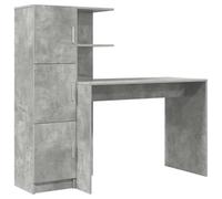 ULUYYUC Set da tavolo per computer in calcestruzzo, grigio, 133,5 x 50 x 124 cm, con tavola per gaming o ufficio, design moderno, robusto e durevole, per casa, ufficio, camera dei ragazzi, soggiorno