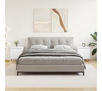 ULUYYUC Set di 2 comodini, bianco, 40 x 30 x 50 cm, in legno per camera da letto, moderna, con fermata della porta selezionabile, per Bedroom, soggiorno, corridoio