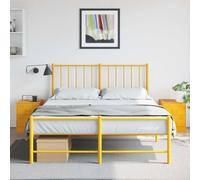 ULUYYUC Set di 2 comodini gialli, 34,5 x 39 x 44 cm, in acciaio, design moderno, robusti tavolini con manico per dormire e soggiorno